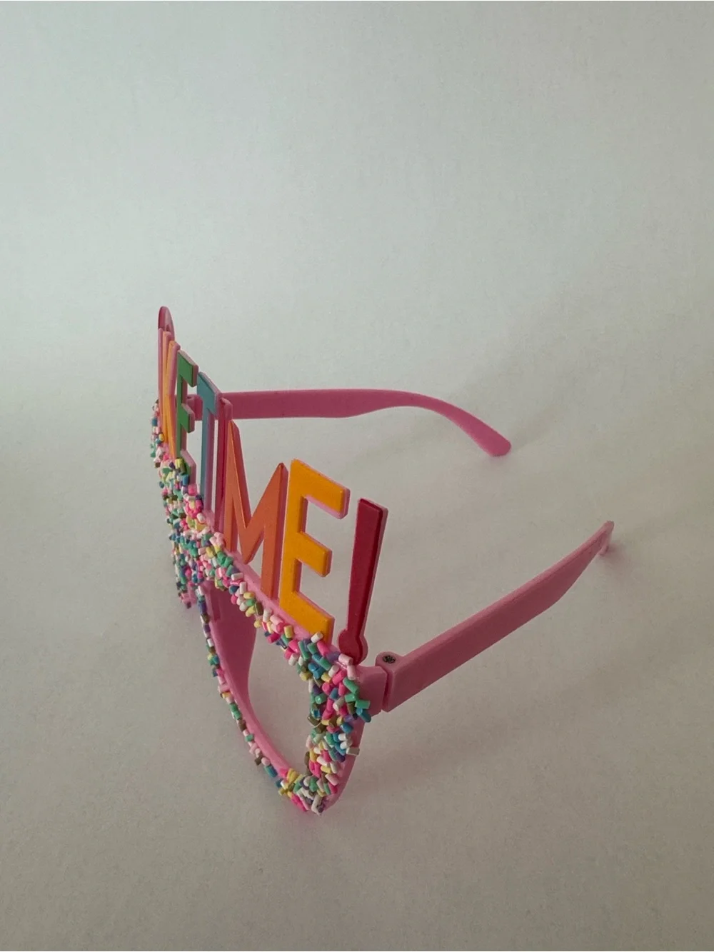 CAKE TIME! Pink Sprinkles Party Glasses - Fun Birthday Photo Prop